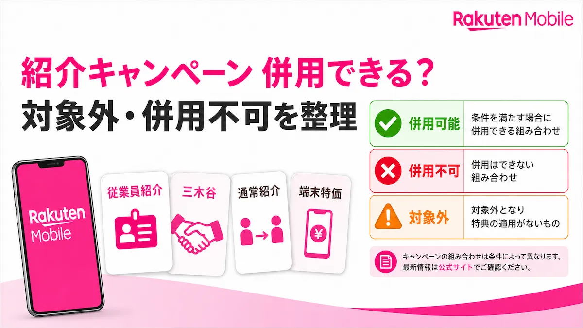 従業員紹介キャンペーンと併用できない施策一覧|対象外・優先適用も整理