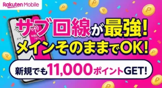 楽天モバイルは「サブ回線」が最強！メインそのままで11,000ptもらうデュアルSIM活用術