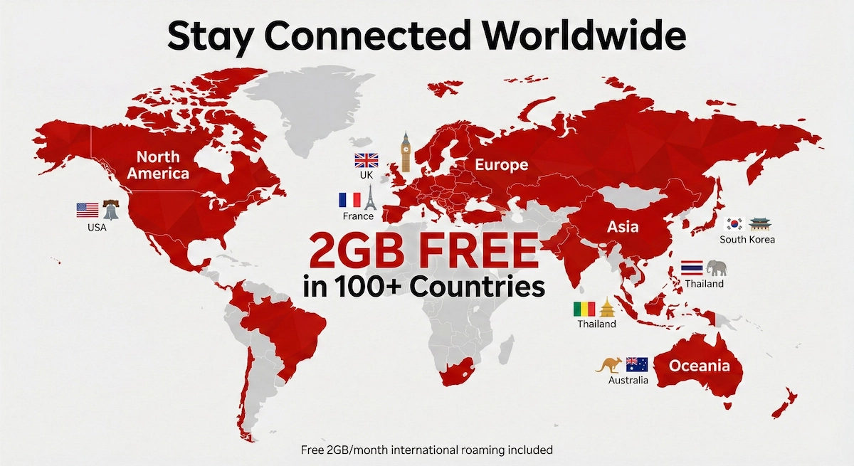 International Roaming - Eligible Countries/Regions Overview