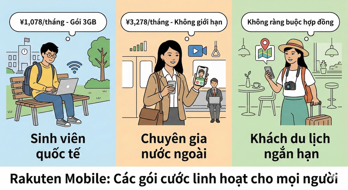 Gói cước linh hoạt cho Du học sinh, Người đi làm, và Khách ngắn hạn - Tiếng Việt