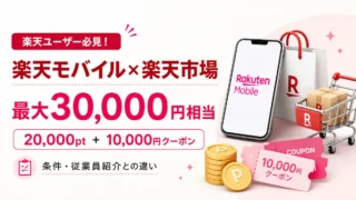 藤森キャンペーンとは？楽天モバイル×楽天市場で最大30,000円相当
