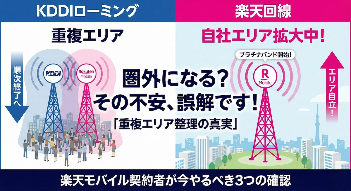 ローミング終了報道の誤解と真実。楽天モバイル契約者が今やるべき3つの確認