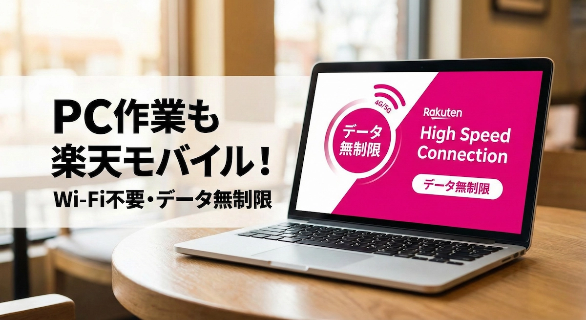 パソコンで楽天モバイルは最強？PC通信のメリットと月額3,278円の衝撃