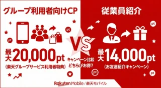 楽天モバイル3222と従業員紹介2162どっちが得？条件を比較