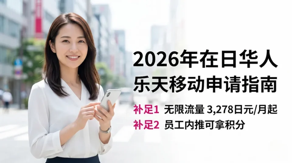 2026年在日华人乐天移动申请指南アイキャッチ画像