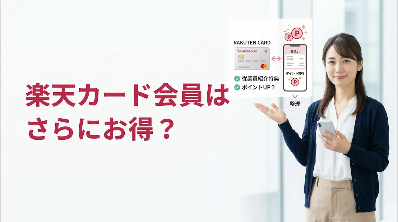 楽天カード会員は従業員紹介でさらにお得？上乗せ有無と支払い・ポイント面を整理