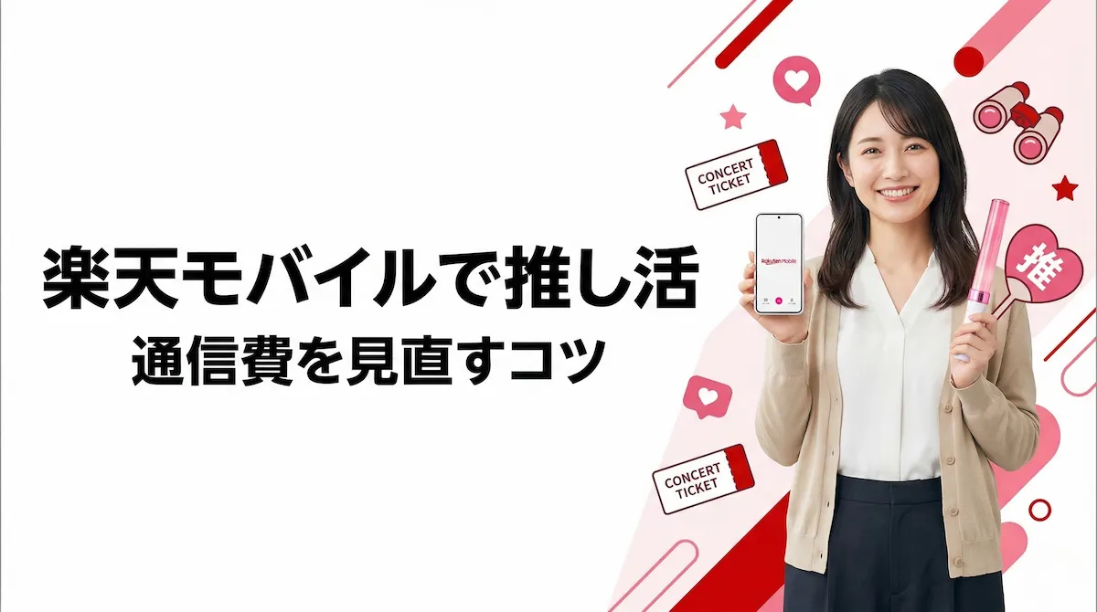 楽天モバイルは推し活に向いてる？ライブ配信・遠征・SNS目線でわかりやすく解説
