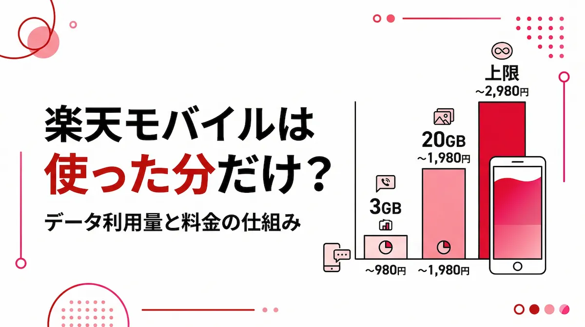 楽天モバイルは使った分だけ支払い？料金の仕組みと上限額をわかりやすく解説