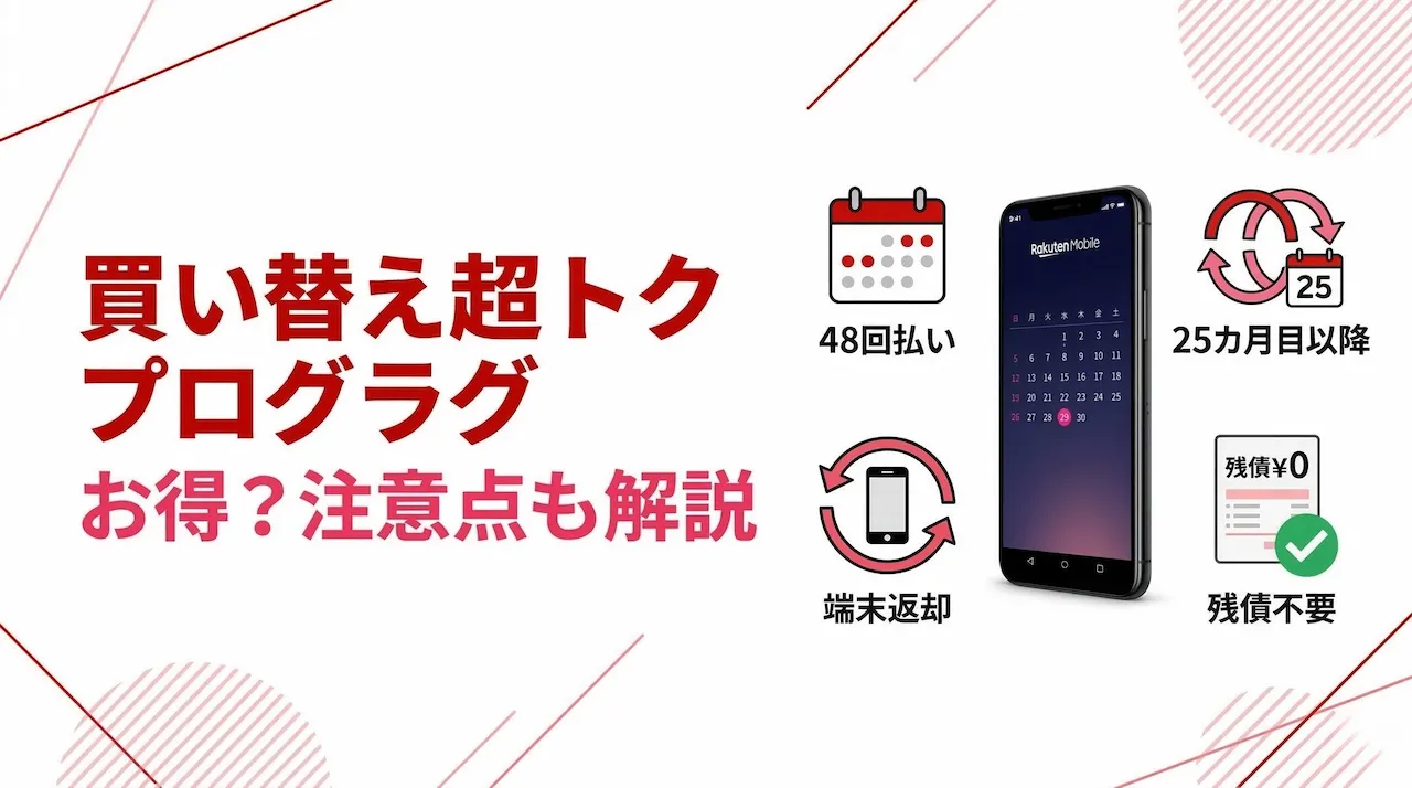 楽天モバイル買い替え超トクプログラムはお得？仕組み・注意点・向いている人を解説