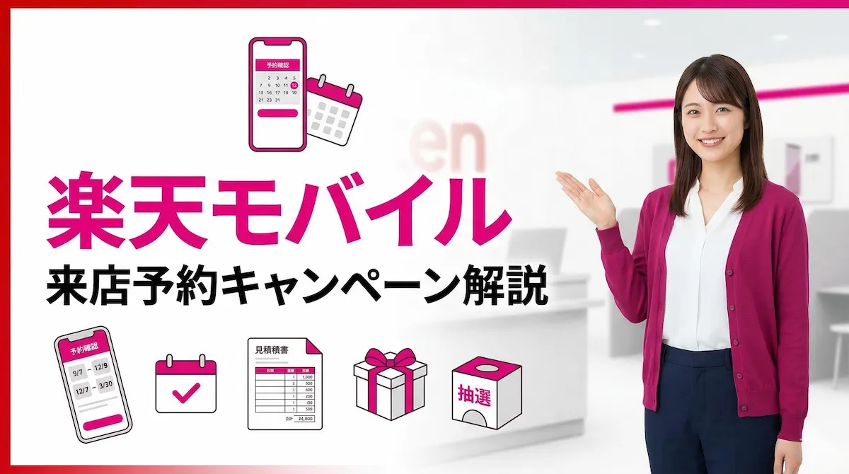 楽天モバイル来店予約キャンペーンとは？1,000ポイント特典とOPEN記念抽選を解説