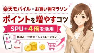 楽天モバイル契約者がお買い物マラソンをお得に使う方法｜SPU+4倍との組み合わせ方