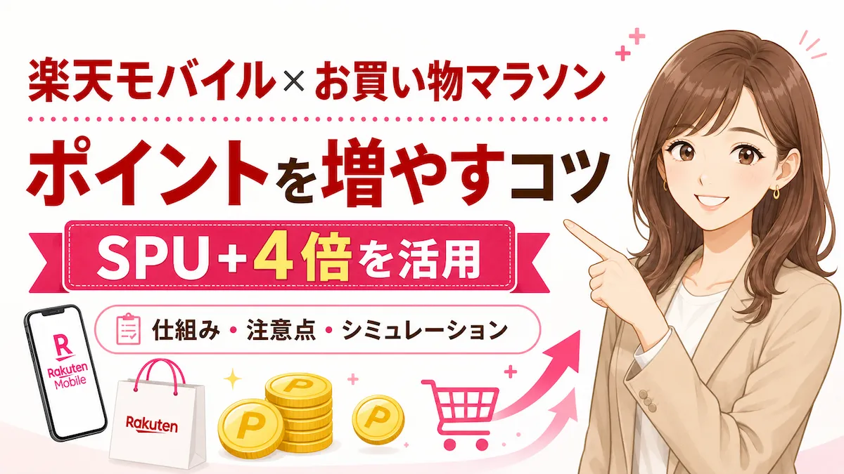 楽天モバイル契約者がお買い物マラソンをお得に使う方法|SPU+4倍との組み合わせ方