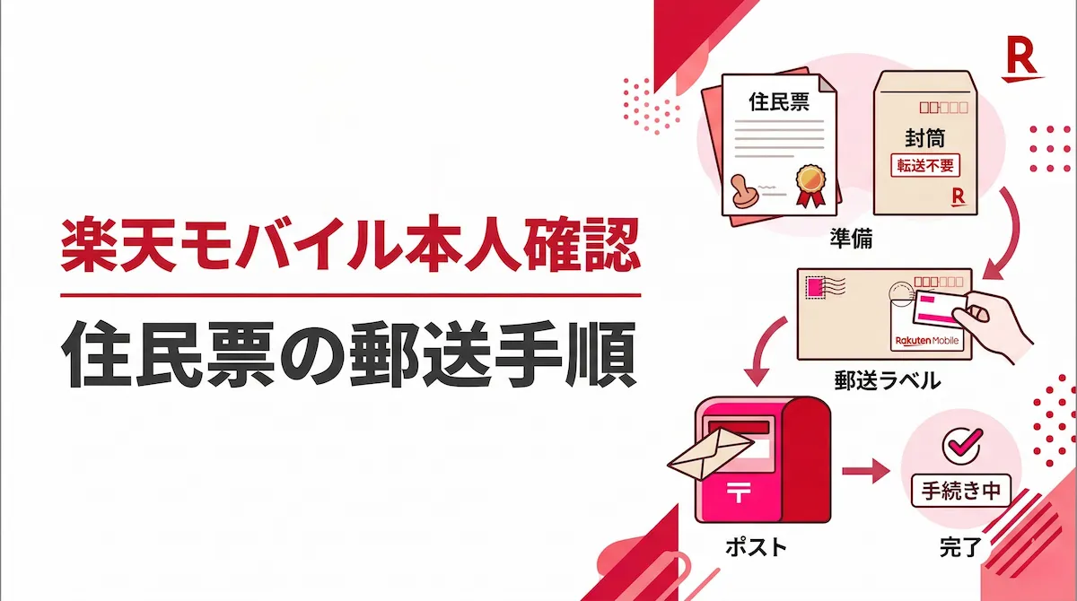 楽天モバイルの郵送本人確認とは?住民票の写し等で確認する流れを解説