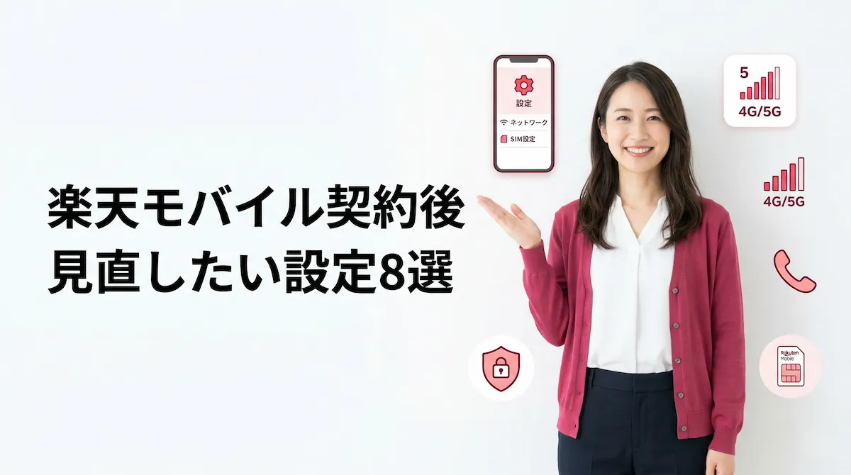 楽天モバイル契約後のおすすめ設定8つ|Rakuten Link・5G・家族割までまとめて確認