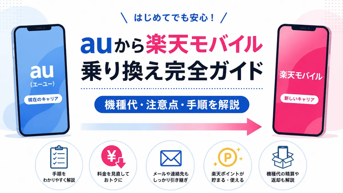 auから楽天モバイル乗り換え完全ガイド｜機種代・後悔ポイント・手順を解説