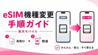 楽天モバイルのeSIM機種変更｜手順・手数料・iPhone/Androidの違い