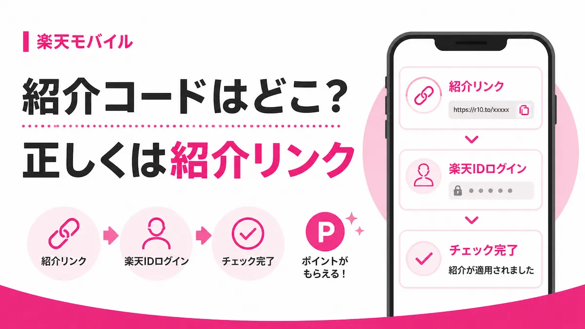 楽天モバイルに紹介コードはある？紹介リンク・従業員紹介との違いを解説