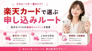 楽天モバイルと楽天カードは同時申し込みがお得？状況別の最適ルートを解説